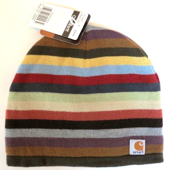 Carhartt Accessories - Carhartt Beanie Fleece Lined Earthtone Stripes